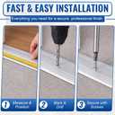Tandefio 2 Pcs 3-1/2" X 5/8" X 36" Outswing Door Threshold, Silver
