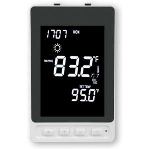 Programmable Thermostat for Electric Floor Heating, Digital Thermostat for House, 120/240V 16A, Dual Mode, Built-in GFCI, Includes 10K NTC Sensor