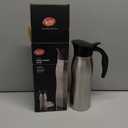 TableCraft 12685 34 oz (1 L) Stainless Steel Coffee Creamer, Vacuum-Insulated Double Wall Carafe, Dishwasher Safe, Flip-Top Lid, Ideal for Breakfast Buffets & Coffee Stations