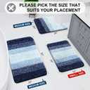 Arotive Microfiber Bathroom Rugs, Shaggy Soft and Absorbent Bath Rug, Non-Slip, Thick Plush Machine Washable Dry Bath Mats for Bathroom, Tub and Shower, 47x17, Blue, Rectangular