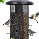 Gtongoko Hanging Bird Feeders for Outdoors 6.5 LB Large Capacity Squirrel Proof Metal Mesh Tube Bird Feeders for Thistle & Nyjer Seed Attracts Finch Cardinal,Titmice,Swallow Black