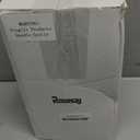 Set of 2 Christmas Lighted Decorative Glass Ball 5.9'' 4.7'' Red Poinsettia Flower Crackle LED Lights for Tabletop Decoration Globe Lamp Battery Operated for Holiday Indoor Party Table Gift