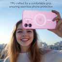 ESR for iPhone 16 Case, Compatible with MagSafe, Camera Protection, Shockproof Thin Cover, Resists Yellowing and Scratches, Magnetic Phone Case for iPhone 16, Zero Series, Frosted Pink