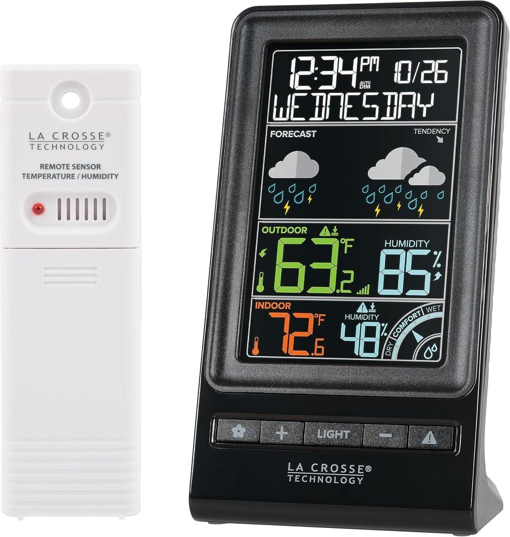 La Crosse Technology 308-1415C Digital Multi-Color Wireless Forecast Station