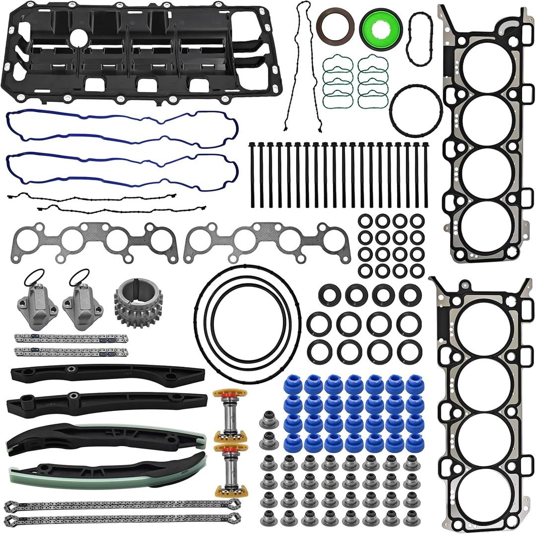 Timing Chain Kit w/Head Gasket Set Fit for Ford F-150 2018-2020 5.0L