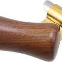 Crapyt 1 Set Wood Dip Pen with 5 Pcs Stainless Steel Oblique Nibs Desktop Pen Holder Holder Ink Well for Dip Pen Calligraphy Drawing(Light Brown)