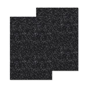 2 Pack 8'' x 12'' Glitter Black Acrylic Sheet, 3mm Thick Acrylic Plexiglass Boards for Laser Cutting and DIY Craft Projects