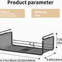 Expandable Under Shelf Basket Organizer, Under Shelf Storage, Hanging Baskets Under Cabinet for Pantry Kitchen Cupboard Desk Counter Bookshelf Space Saver Heavy Duty Slide-in (White, 2 Pack)