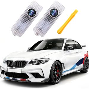 Car Door Light M Logo Projector, Customized Logo Shadow LED Lights Compatible with 1/3/4/5/6/7/X1/X2/X3/X4/X5/X6/M/GT Series Car M Accessories (M)