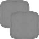 FLYMEI Patio Cushion Covers 24x22x4 Waterproof Outdoor Cushion Cover Replacement 2Packs Outdoor Seat Cushion Slipcover for Rattan Chair Sofa, Grey