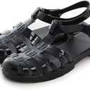 Mia Girl Crystal Jelly Heel Sandals for Women Summer Beach Jelly Shoes Size 9M