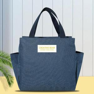 Lunch Bag Insulated Tote Cooler Bag Lunch Box for Women and Men Bento Bag Waterproof Large Capacity Lunch Tote for Work Picnic (Blue)