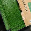 LOOBANI Large Dog Grass Pad with Tray - 35x23in Dog Litter Box with 2 Artificial Grass Patch + 2 Washable Pee Pads - Quickly Absorbency Indoor Outdoor Potty for Patio Balcony Apartment Use