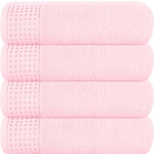 GLAMBURG 100% Cotton 2 Pack Oversized Bath Towel Set 28x55 Inches, Ultra Soft Highly Absorbant Compact Quickdry & Lightweight Large Bath Towels, Ideal for Gym Travel Camp Pool - Black