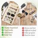 JJUNW 4 Pcs Velvet Sunglasses Organizer Tray, 6 Grids Beige Sunglass Organizer Velvet Tray Stackable Jewelry Display Organizers for Glasses Jewelry Watch Display