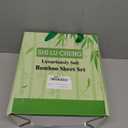 Shilucheng 6 Piece King Sheet Sets, Cooling Sheets, Blend Rayon Derived from Bamboo, Deep Pocket Up to 16", Breathable & Soft Bed Sheets, Hotel Silky Bedding Set, White