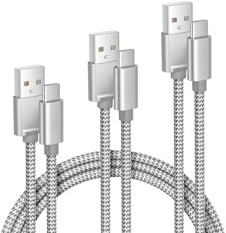 Elebase iPhone 16 15 Pro Max Charging Cable 1.5/3.3/6.6FT 3Pack,USB to Type C Car Charger Cord,USBC Power Cable for New Apple iPad 10 Mini 8 Air 7,Airpods 4,Samsung Galaxy S25 S24 Plus Ultra,Z Flip 17