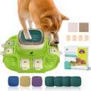 Interactive Dog Toys, ClariVory Slow Feeder Dog Bowls, Dog Nail File & Dog Puzzle for Mental Stimulation, Customizable Food Dispensing, Dog Enrichment Toys to Keep Them Busy, Puppy Toys, Green