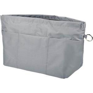 Vercord Purse Organizer Insert Bag Tote Handbags Pocketbook Inserts Organizers Zipper 11 Pockets Light Grey Medium