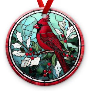 4 x Cardinal Christmas Ornament 2026 - Memorial Gifts for Loss of Loved One, Remembrance Ornaments for Christmas Tree - in Loving Memory Decor, Xmas Sympathy Gifts for Family, Dad, Mom