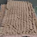 FRESHMINT Chenille Bathroom Rugs Mat 24"x17", Non-Slip Bath Mat for Bathroom Floor & Bathtub, Washable Soft Shower Shag Bath Rugs, Fluffy Thick Water Absorbent Microfiber Shower Mat, Dusty Pink