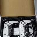 2.4G Wireless Game Controller Set, Dual Gamepad with USB Receiver, White and Black, Classic Game Console Support, 10 Simulator Compatible