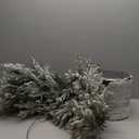 Puleo International 4.5ft Pre-Lit Potted Flocked Arctic Fir Christmas Tree with 70 Clear Lights, 419 Realistic Dense Branch Tips, Easy Setup Artificial Trees with Sturdy Metal Stand