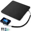 Digital Shipping Postal Scale 440lb/0.5oz Accuracy! Lightweight Carbon Fibre Commercial Weight Scale for Package, Small Business, Mail, Warehouse, Home, Luggage, Battery&Charging Cable Included