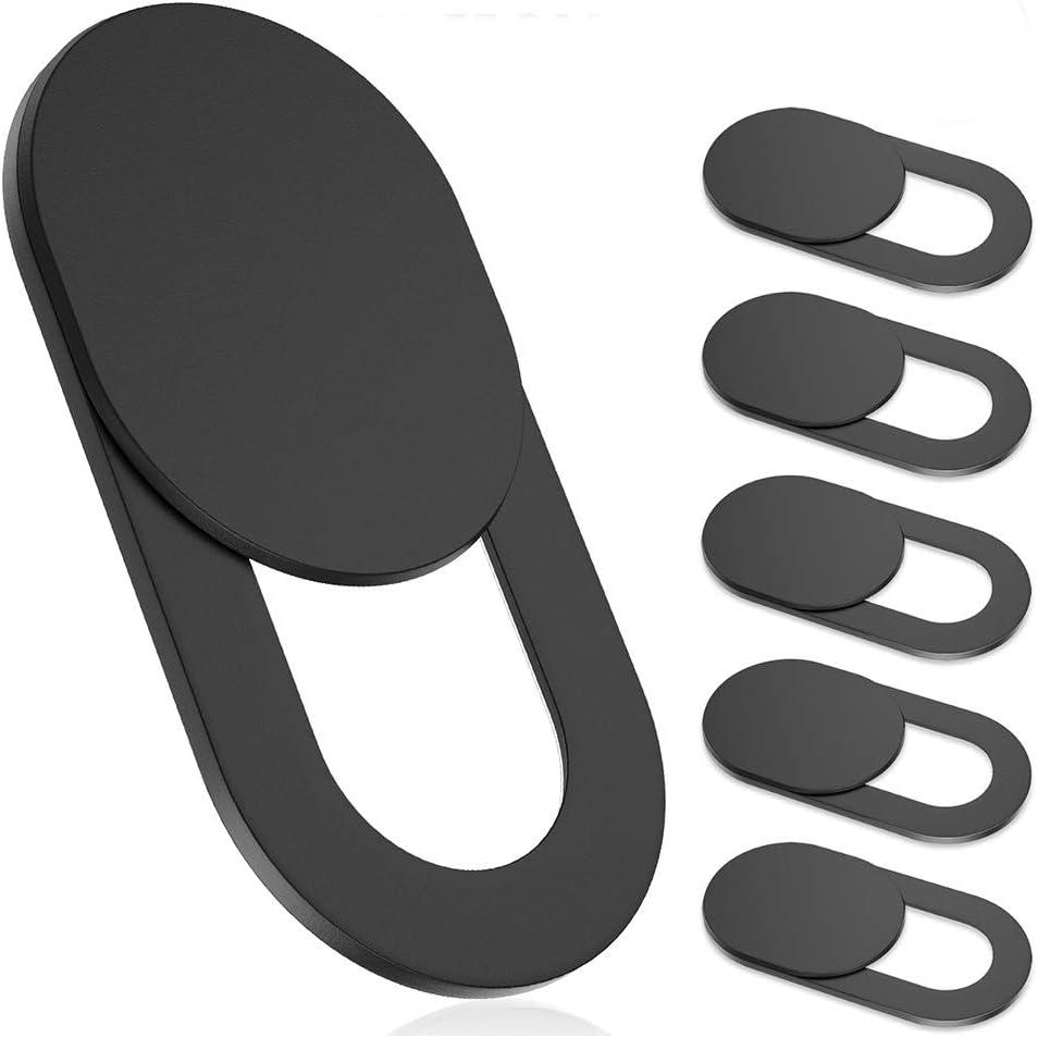 Webcam Cover Slide (6 Pack) – Ultra-Thin Privacy Camera Blocker for MacBook, iPhone, iPad, Laptop, PC & Smartphones – Black