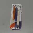 uni one P Retractable Gel Pens, Micro Point (0.5mm), Mandarin, Grape, and Yogurt Barrels, Black Ink, 3 Pack