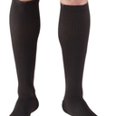 Compression Socks, 15-20 mmHg, Men's Dress Socks, Knee High Over Calf Length, Black, L-XL