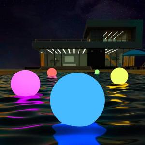 LOFTEK Extra Large Floating Pool Light - 20-inch Rechargeable Orb Light with Remote - 3 Modes & Dimmable & 16 RGB Funky Floor Lamp - Mood Lighting for Bedroom, Living Room, Pool Decor - 1-Pack