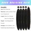 Black Braiding Hair Pre Stretched Hypoallergenic Curly Deep Wave Braids