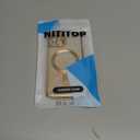 NITITOP Compatible with iPhone 14 Case Cute Clear Glitter [Compatible for MagSafe] Plating Heart Sparkle Bling Magnetic Girl Women Electroplated Frame Camera Protection Back Cover - Gold