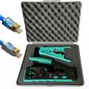 RJ45 Pass Through Crimp Tool Kit Ethernet Crimper Cat5 Cat5e Cat6 Cat6A Cat7 Crimping Tool Kit for RJ45 RJ11, Wire Stripper