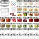 40 Pack Mason Jars 4 oz with Regular Lids and Bands, Mini Canning Jars, Small Glass Jars for Jam Jelly Honey Crafts Wedding Favors