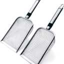 2pcs Gardening Soil Sifter with Stainless Steel Handle Sand Soil Compost Sifter 0.15/0.2 Inch Mesh Screen for Sand,Dirt, Rock,Compost,Filtration