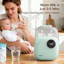 Felizbebe Bottle Warmer for Breastmilk, 11-in-1 Double Bottle Warmer Large Touchscreen with Night Light, Detachable for Easy Cleaning & Accurate Temperature Control, Timer, Milk Warmer for Baby