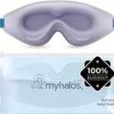 MyHalos Sleep Mask 3D Blackout Eye Mask for Women & Men, Side Sleepers, Zero Pressure Memory Foam Eyelash Friendly, Breathable,Award-Winning Sleep Aid for Travel (Lavender, 1 Count (Pack of 1))