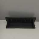 Lwenki Wall Key Holder with Shelf, Rustic Shelf with Hooks Made of Paulownia Wood Holds Keys, Dog Leash, Bags and More - 13.7" W x 4.7" H x 3.5" D Decorative Key Hanger and Entryway Shelf (Gray)