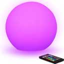 Mr.Go 10" Ultra-Fun Waterproof RGB Color-Changing LED Ball Light Orb Globe Lamp, Dimmable 16 Colors 4 Modes, Ideal for Kids Night Light Party Outdoor Pool Garden Patio Ambient Decorative Lighting