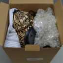 Twinkya Hanging Solar Lights Outdoor Garden Decor, Decorative Waterproof Plastic Moroccan Solar Lantern Lamp, Outside Decorations for Patio Yard Porch Backyard Decor, Gardening Gifts for Women Mom (1pack, Brown Gold)