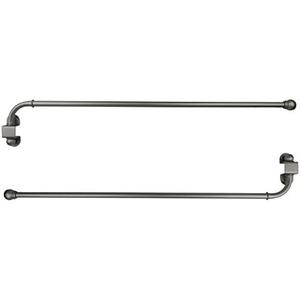 Urbanest 1/2” Adjustable Wall Mounted Swing Arm Rods, 24"-38", Pewter