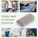 HIGOGOGO Lumbar Support Pillow for Recliner Chair/Accent Chair/Couch, Memory Foam Back Support Cushion for Elderly, Recliner Cushions for Back Rest, Pain Relief, Reading, Washable Cover, Grey