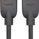 Amazon Basics HDMI 2.0 Cable, 2-Pack, 6ft, 4K@60Hz, High-Speed 18Gbps, 2160p, 48 bit, Compatible with TV/PS5/Xbox/Roku/Blu-ray, Ethernet, Black
