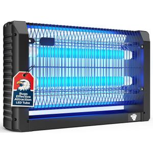 Indoor Bug Zapper, 6000 Sq Ft Coverage, Remote Control LED Energy Saving Mosquito Killer with Timer & Dimmable Soft Light, Quiet, Replaceable Tube, Wall Mount, Removable Tray