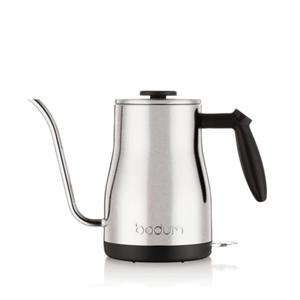 Bodum 34oz Bistro Gooseneck Electric Water Kettle, Pour Over Coffee & Tea, Brushed Stainless Steel