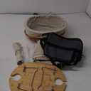 Picnic Basket for 2 with Table and Blanket, Collapsible Cooler Bag Insulated, Picnic Set for Beach Picnic Hamper Picnic Date Essentials for Outdoor Picnic Accessories Bridal Shower Gift (Grey Lining)