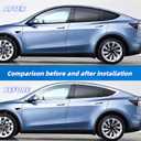 Window Trim Stainless Steel Chrome Delete for Model 3 2017-2025 ABS Black Window Trim Blackout Kit 10pcs Glossy Black (for Model 3 2017-2025)