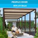 Coolaroo 90% UV Block Heavy Duty Sun Protection Fabric - Breathable Outdoor Shade Cover for Pergolas, Patios, Pets, Vehicles, and Play Areas, Tear-Resistant HDPE, 6ftx100ft Roll, Wheat